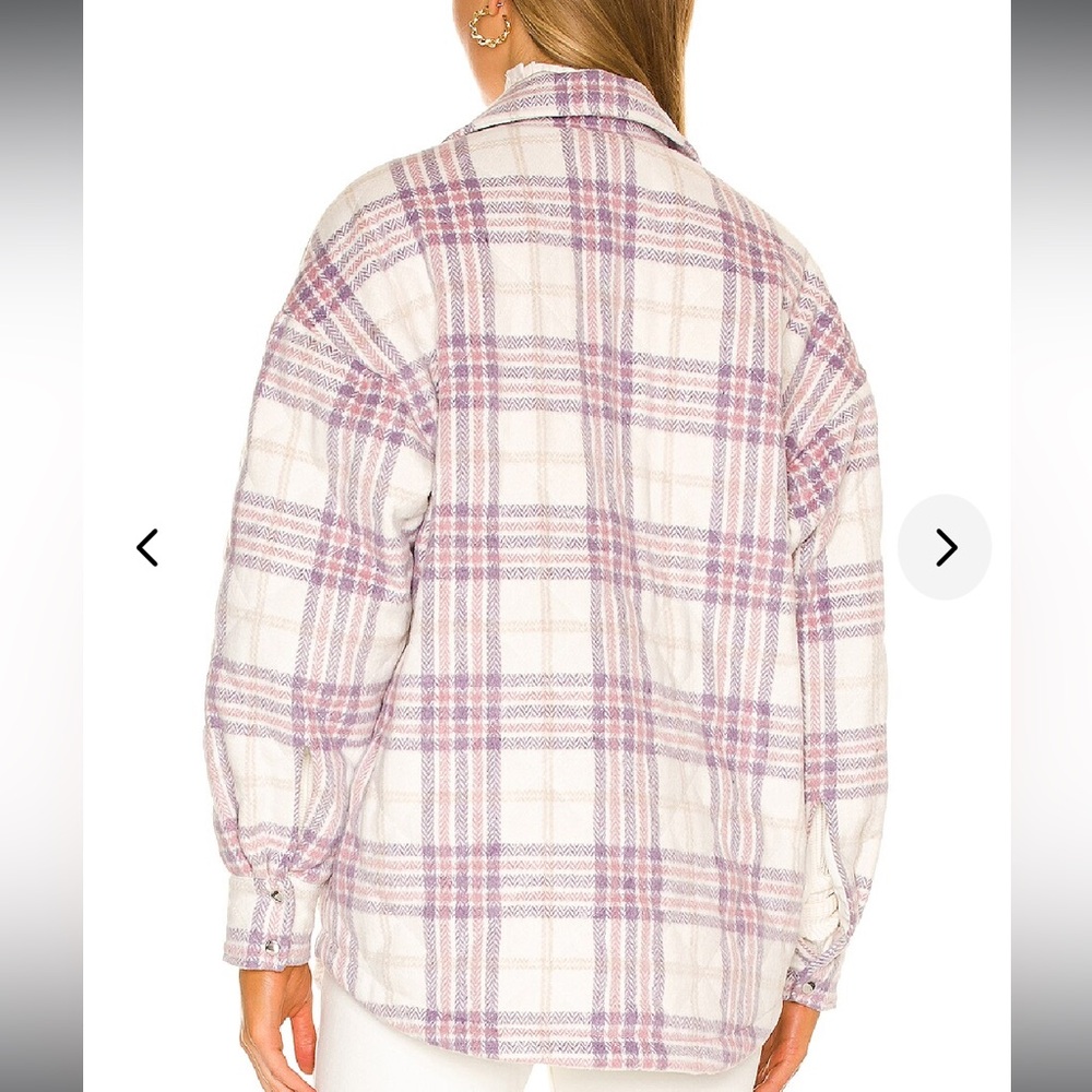 New Lovers &‎ Friends Conlee Plaid Oversized Quilted Shacket - Picture 3 of 11